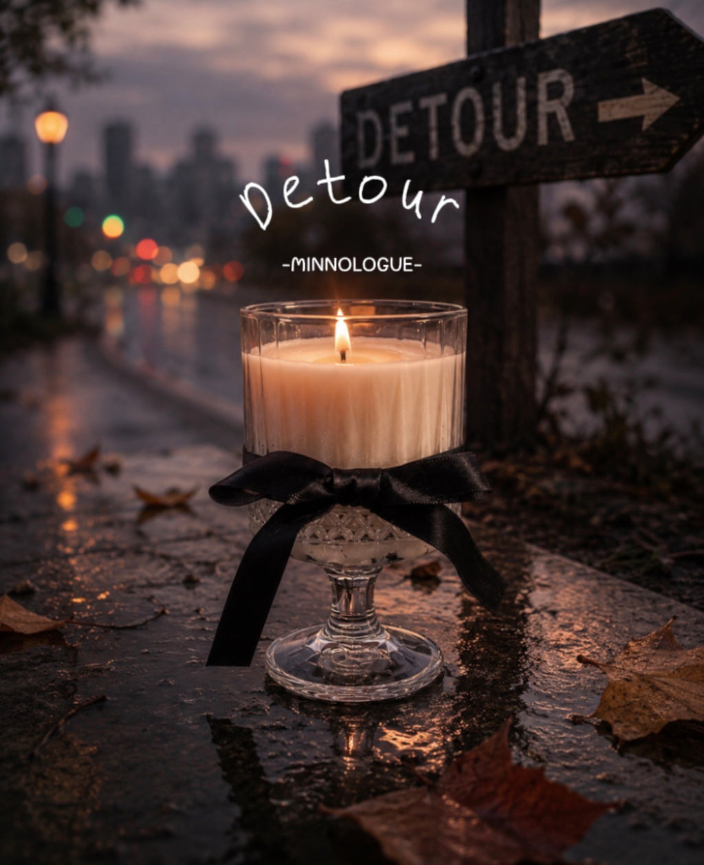 Caeris “Detour” Plum & Burnt Wood Soy Wax Candle - A Journey to Embrace Life's Unexpected Turns