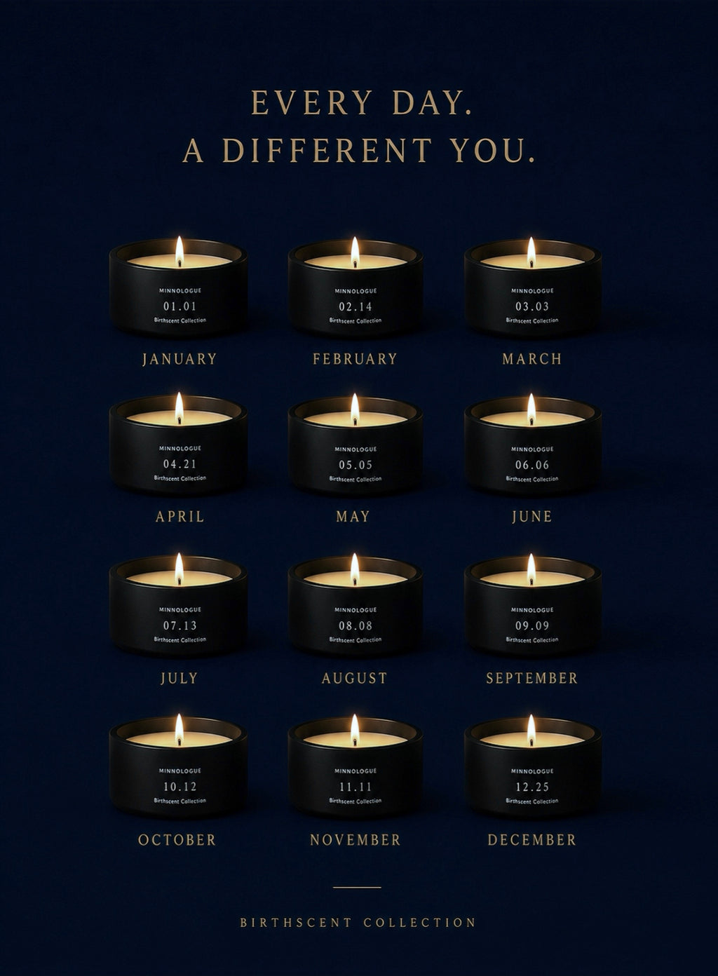 Personalized Birthscent Candle | Birthday Candle Made Just for You - MINNOLOGUE