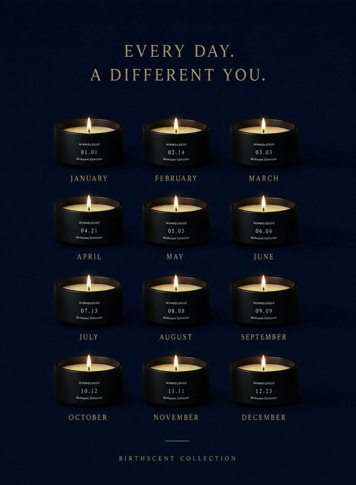 Personalized Birthscent Candle | Birthday Candle Made Just for You - MINNOLOGUE